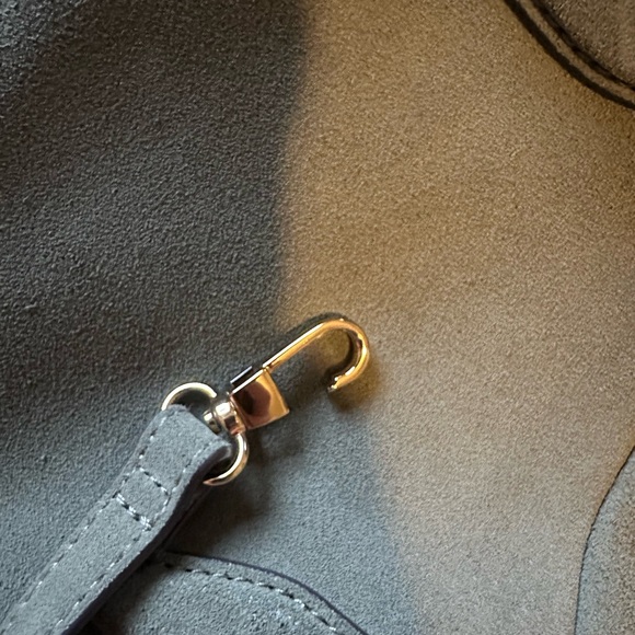 Olive Green Suede Women’s Satchel Bag The Small Crossbody Bag - Picture 4 of 5